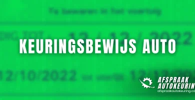 geen keuringsbewijs nieuwe auto